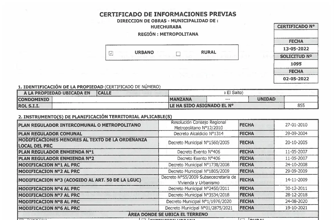 CIP certificado de informes previos